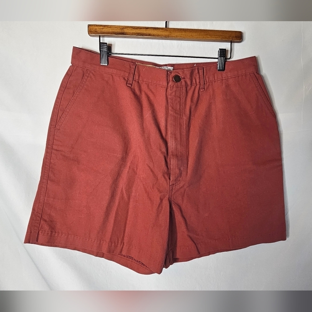 Vintage L.L. BEAN Gorpcore Granny Skater Red Canvas Utility Shorts Women Size 18